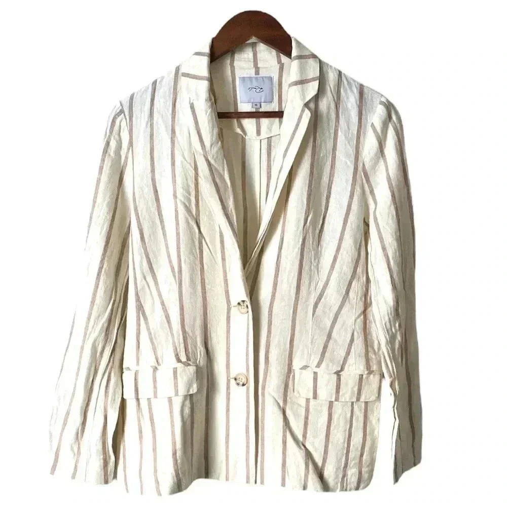 RAILS | Linen Blend Flynn Blazer in Mojave Stripe Size XS - Picture 8 of 11